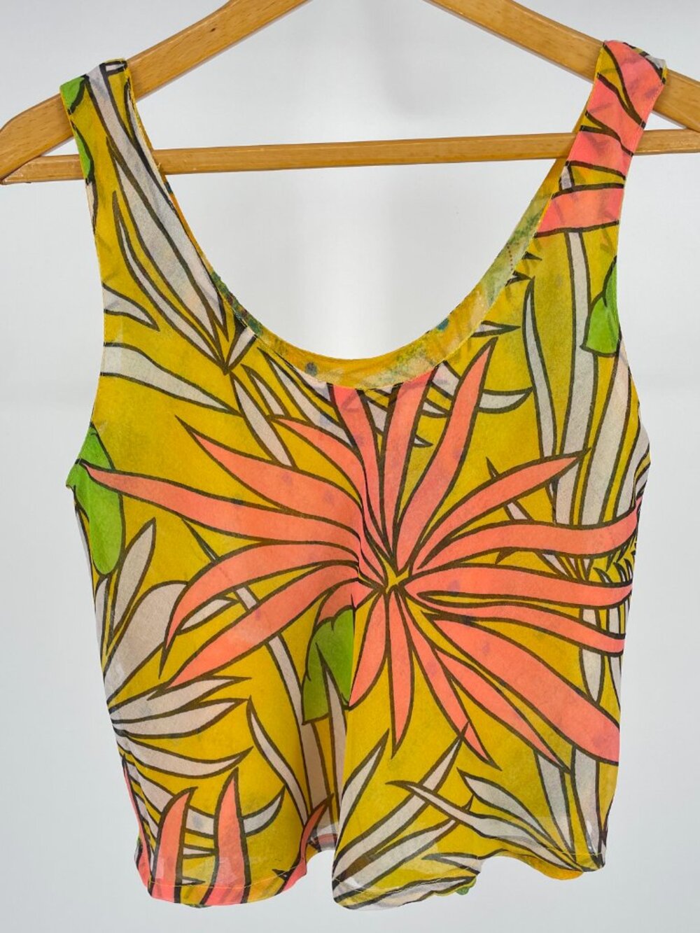 Sacred Threads Reversible 2-Piece Set Yellow Tropical Boho Skirt M/L - Picture 5 of 11